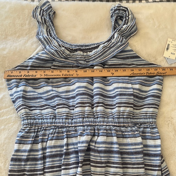 New! Gymboree Women's 55% LINEN Dress Sandy Shores Blue Party Size XL NWT - Picture 12 of 16